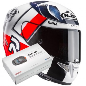 Casque Integral HJC RPHA 11 Ben Spies MC1 + Kit Bluetooth Sena SMH5 Casque Integral HJC RPHA 11 Ben Spies MC1 + Kit Bluetooth Sena SMH5
