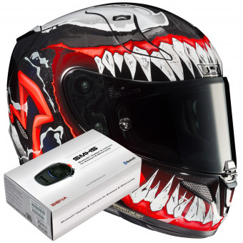 Casque Integral HJC RPHA 11 Venom II Marvel MC1 + Kit Bluetooth Sena SMH5 Casque Integral HJC RPHA 11 Venom II Marvel MC1 + Kit Bluetooth Sena SMH5