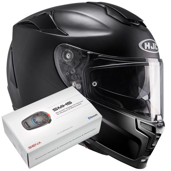 Casque Integral HJC RPHA 70 Semi Mat Black + Kit Bluetooth Sena SMH5
