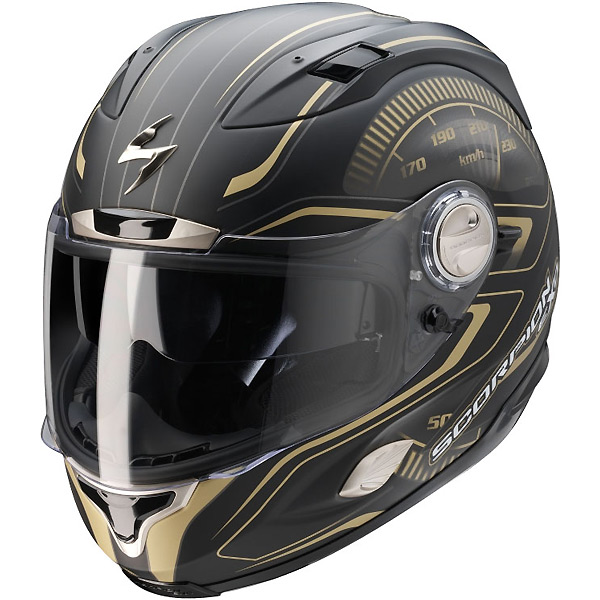 Casque Integral Scorpion EXO 1000 RPM SPEED BLACK GOLD