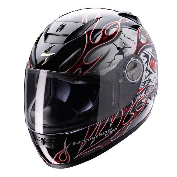 Casque Integral Scorpion EXO 700 Crackhead Rouge