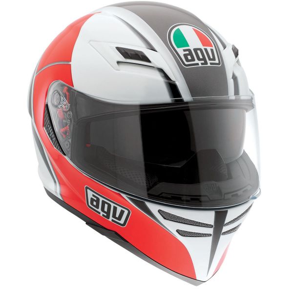 Casque Integral AGV Skyline Block Blanc Rouge