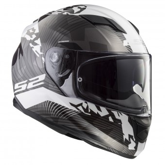 Casque Integral LS2 Stream Evo Hype Black White Titanium FF320 Casque Integral LS2 Stream Evo Hype Black White Titanium FF320