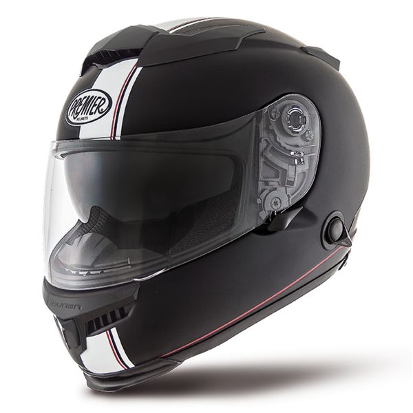 Casque Integral Premier Touran DS9 Noir Mat Blanc 