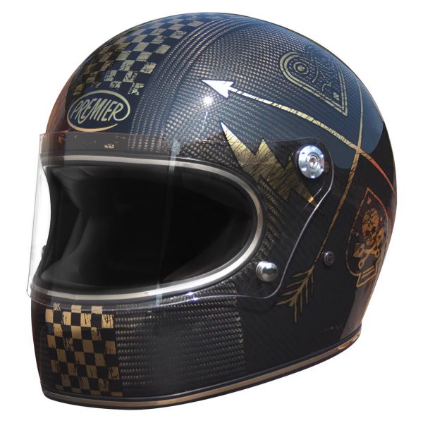 Casque Integral Premier Trophy Carbon NX Gold Chromed