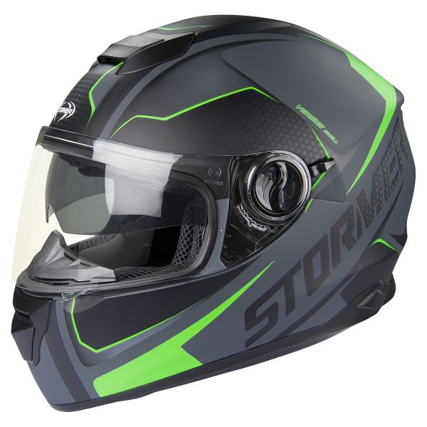 Casque Integral Stormer Versus Neon Vert
