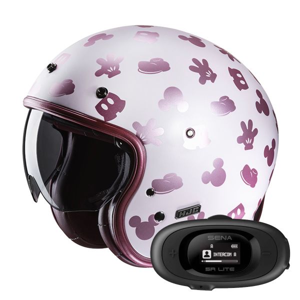 Casque Jet HJC V31 Disney Mickey MC8SF + Kit bluetooth 5R Lite
