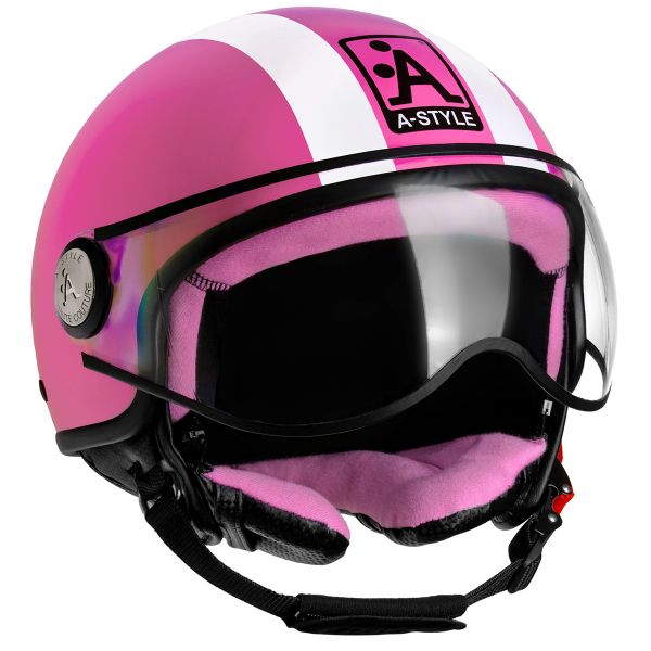Casque Jet Astyle Acidul� Rose C030