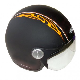 Casque Jet RC Blister Noir Orange