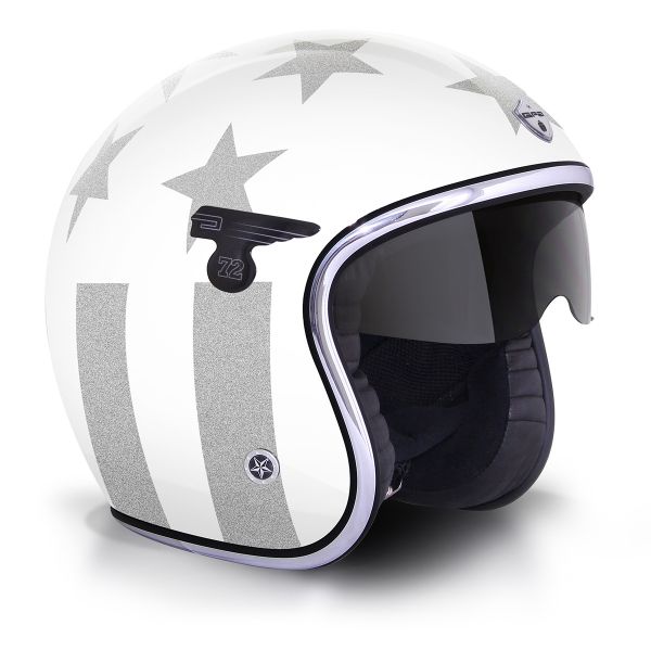 Casque Jet GPA Carbon Solar America Blanc