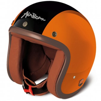 Casque Jet Airborn Steve AB 3 Orange Black Casque Jet Airborn Steve AB 3 Orange Black