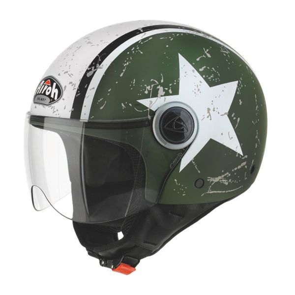 Casque Jet Airoh Compact Shield Kaki Mat