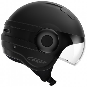 Casque Jet Roof Cooper Mono Noir Mat Casque Jet Roof Cooper Mono Noir Mat