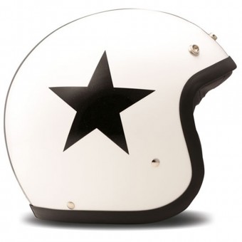Casque Jet Dmd Vintage Star Blanc