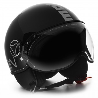 Casque Jet Momo Design FGTR Classic Noir Brillant Metal
