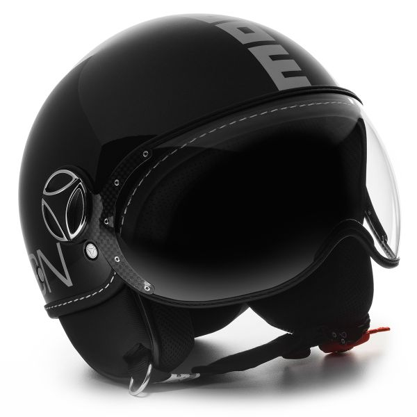 Casque Jet Momo Design FGTR Classic Noir Brillant Metal Casque Jet Momo Design FGTR Classic Noir Brillant Metal