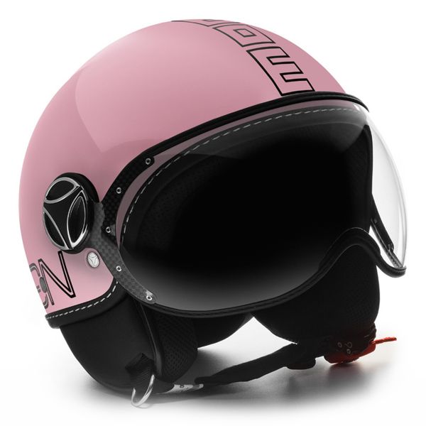 Casque Jet Momo Design FGTR Glam Rose Noir