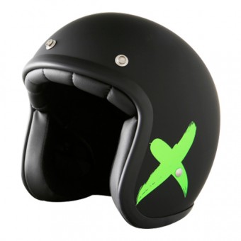 Casque Jet Stormer Pearl X-Rider Black Green Mat Casque Jet Stormer Pearl X-Rider Black Green Mat
