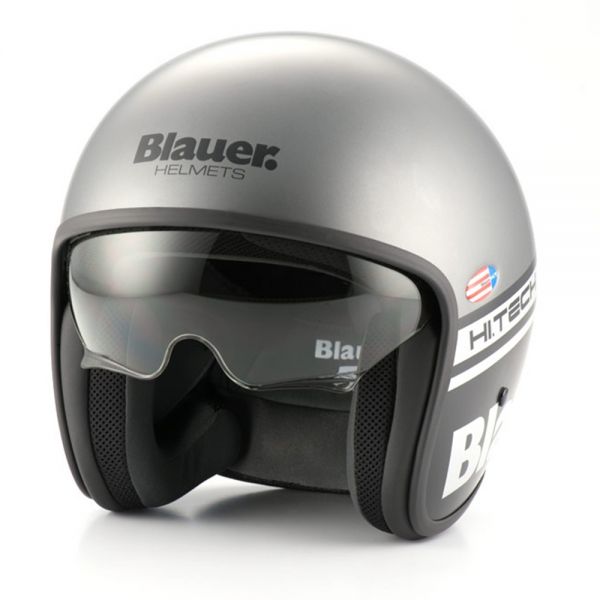 Casque Jet Blauer Pilot 1.1 Gris Mat Noir Casque Jet Blauer Pilot 1.1 Gris Mat Noir