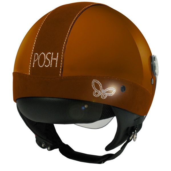 Casque Jet MAX Posh Marron Casque Jet MAX Posh Marron