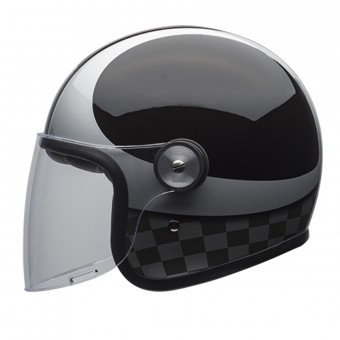 Casque Jet Bell Riot Checks Black Silver Casque Jet Bell Riot Checks Black Silver