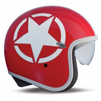 Casque Jet Premier Vintage Star 2 Rouge