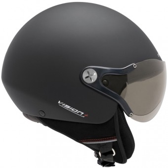 Casque Bayard XP18 noir mat et crème - Casque jet moto