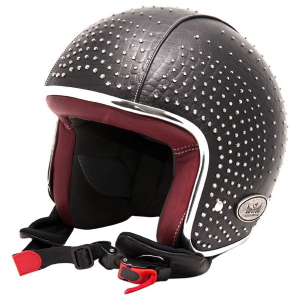 Casque Jet Baruffaldi Zeon Swarovski Cielo Interieur Rouge