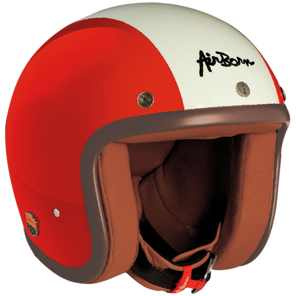 Casque Jet Airborn AB 1 Rouge - Blanc Casque Jet Airborn AB 1 Rouge - Blanc