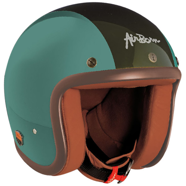 Casque Jet Airborn AB 6 Vert - Noir