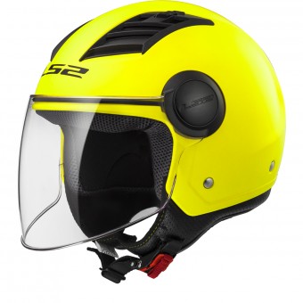 Casque Jet LS2 Airflow L Matt H-V Yellow Long OF562