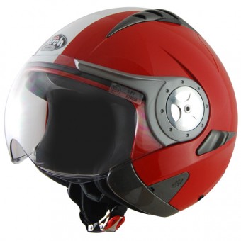 Casque Jet Airoh TR1 Jet  Rouge Blanc