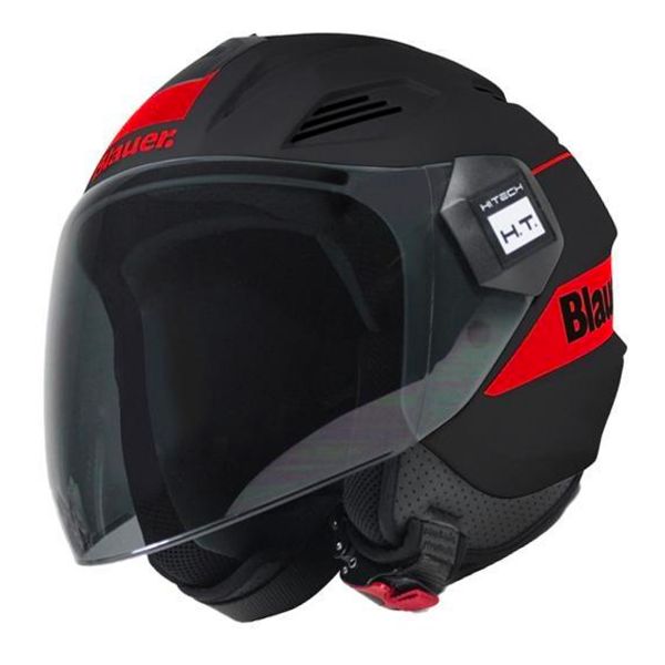 Casque Jet Blauer Brat Black Red Matt