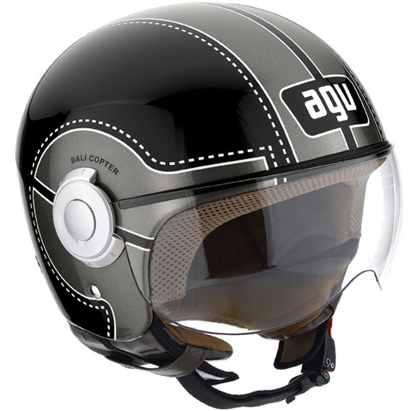 Casque Fashion AGV BALI Copter Chopper Noir Gun Metal