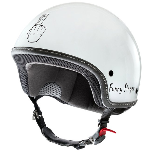 Casque Jet Funny Finger Funny Finger Blanc