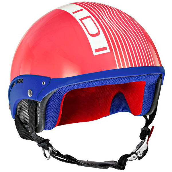 Casque Jet IDI Mini Stripes Corail - Blanc