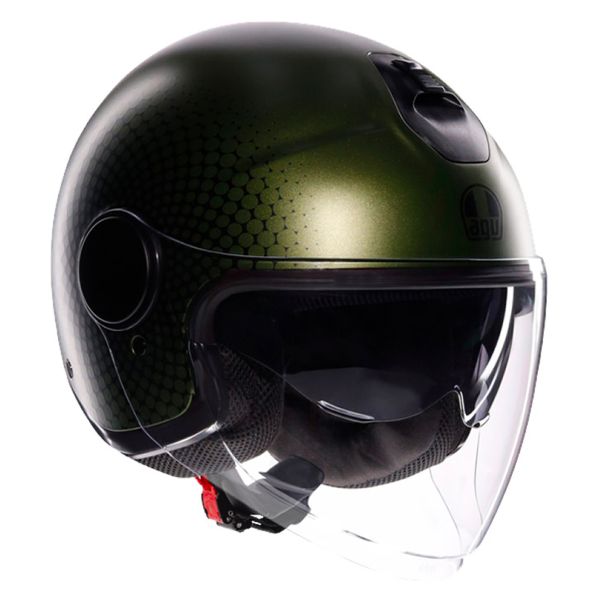 Casque Jet AGV Eteres Andora Matt Green Black