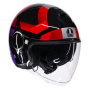 Casque Jet AGV Eteres Camogli Black Red Purple