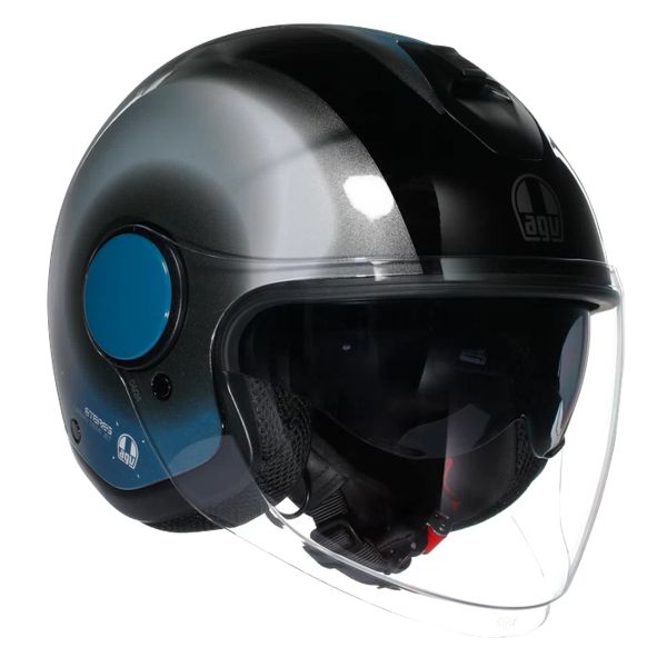 Casque Jet AGV Eteres Levanto Black Silver Blue Casque Jet AGV Eteres Levanto Black Silver Blue