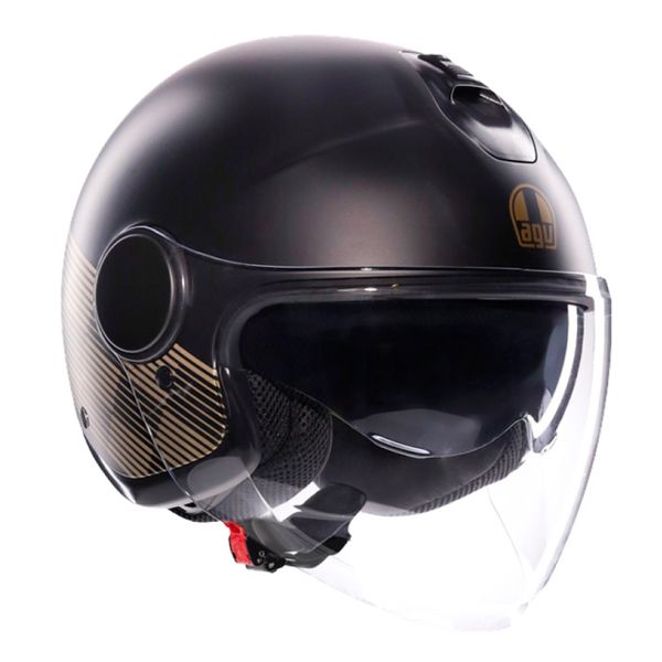 Casque Jet AGV Eteres Ponza Matt Black Gold