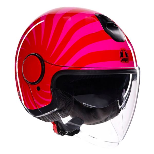 Casque Jet AGV Eteres Tropea Red Pink