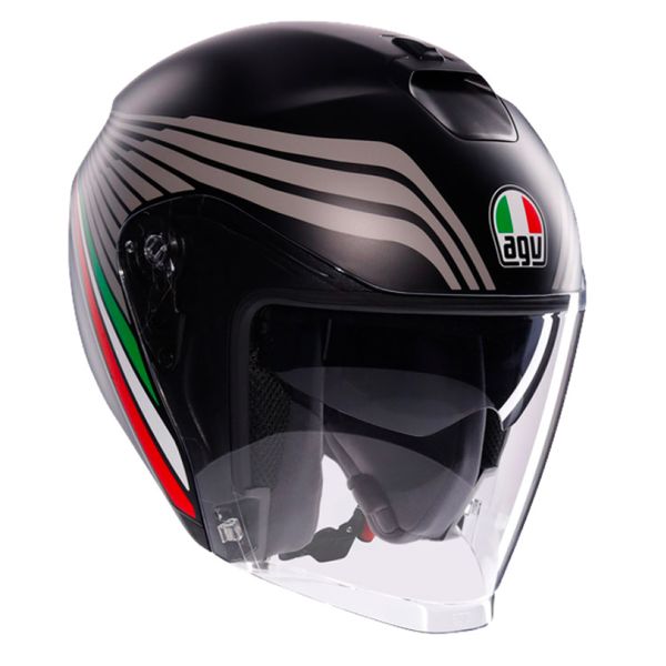Casque Jet AGV Irides Bologna Matt Black Tricolore
