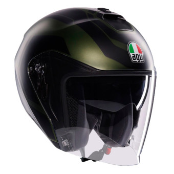 Casque Jet AGV Irides Sakai Matt Green Black Casque Jet AGV Irides Sakai Matt Green Black