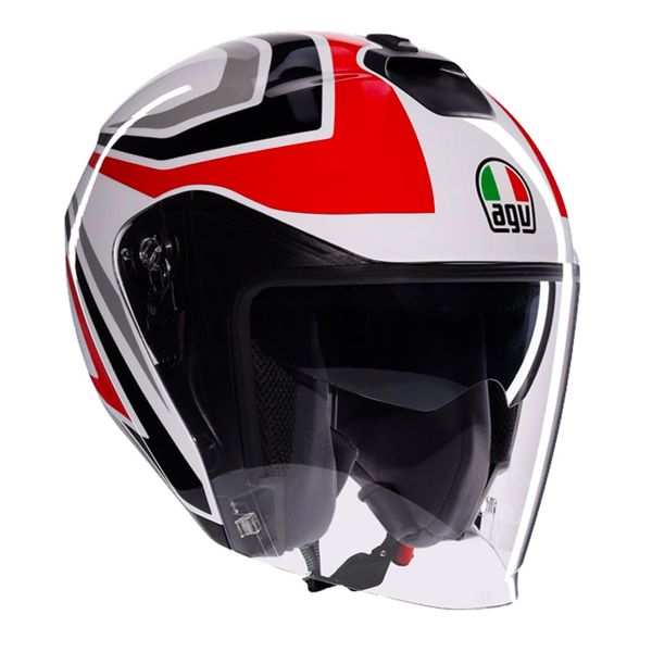 Casque Jet AGV Irides Tolosa Black Grey Red
