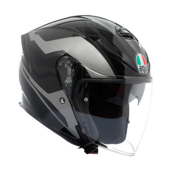 Casque Jet AGV K5 Jet Evo Tune Grey Black Casque Jet AGV K5 Jet Evo Tune Grey Black