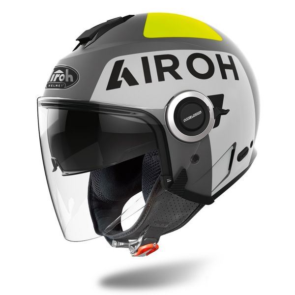 Casque Jet Airoh Helios Up Grey Matt