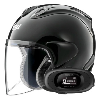 Casque Jet Arai SZ-R Vas Evo Black + Kit bluetooth 5R Lite Solo