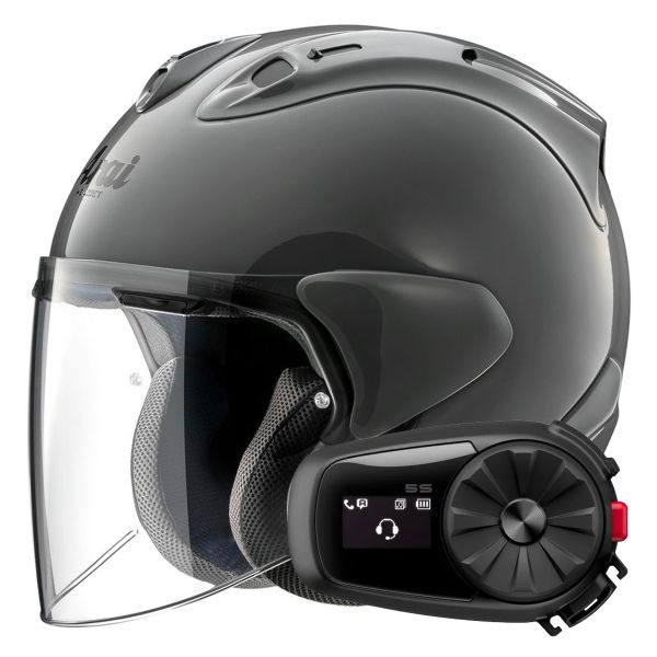 Casque Jet Arai SZ-R Vas Evo Grey + Kit Bluetooth 5S Solo Casque Jet Arai SZ-R Vas Evo Grey + Kit Bluetooth 5S Solo