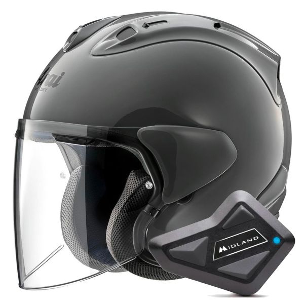 Casque Jet Arai SZ-R Vas Evo Grey + Kit Bluetooth BT Mini Casque Jet Arai SZ-R Vas Evo Grey + Kit Bluetooth BT Mini