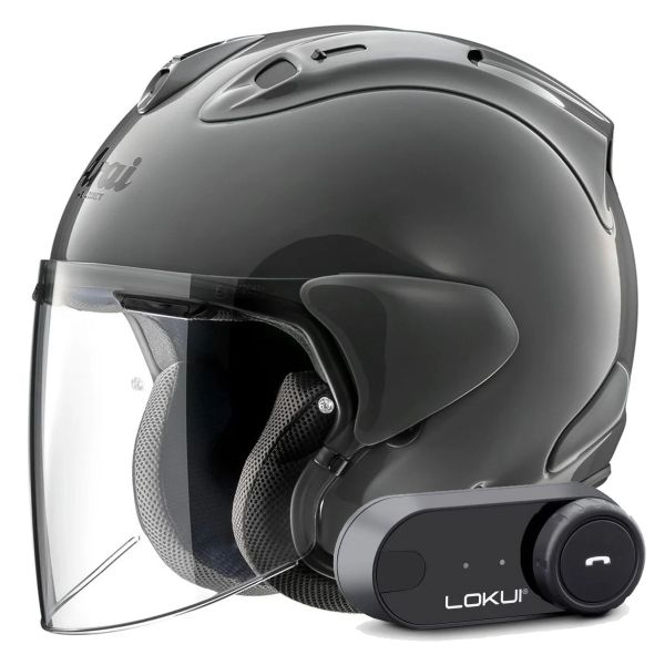 Casque Jet Arai SZ-R Vas Evo Grey + Kit Bluetooth Lokui K30 Casque Jet Arai SZ-R Vas Evo Grey + Kit Bluetooth Lokui K30